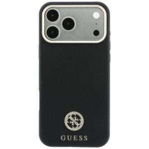 Dėklas Guess Grained Round Strass Logo MagSafe, skirtas iPhone 18 Pro / 17 Pro, juodas - Image 3