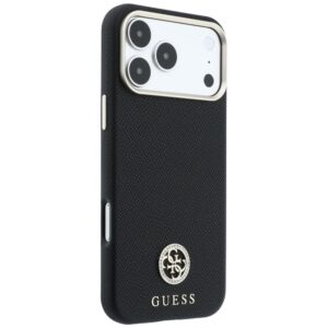 Dėklas Guess Grained Round Strass Logo MagSafe, skirtas iPhone 18 Pro / 17 Pro, juodas - Image 4