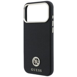 Dėklas Guess Grained Round Strass Logo MagSafe, skirtas iPhone 18 Pro / 17 Pro, juodas - Image 6