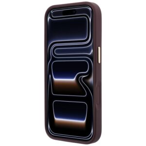 Guess Ring Stand 360 Grained Classic Logo MagSafe dėklas, skirtas iPhone 18 Pro / 17 Pro, bordo spalvos - Image 5