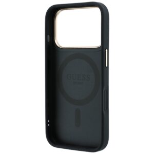 Guess Ring Stand 360 Grained Classic Logo MagSafe dėklas, skirtas iPhone 18 Pro / 17 Pro, juodas - Image 7