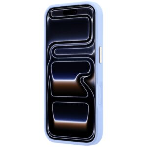 Dėklas Guess Ring Stand 360 Grained Classic Logo MagSafe, skirtas iPhone 18 Pro / 17 Pro, šviesiai mėlynas - Image 5
