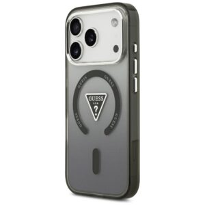 Guess IML Gradient Triangle Logo MagSafe dėklas, skirtas iPhone 18 Pro Max / iPhone 17 Pro Max – Juodas - Image 2