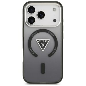 Guess IML Gradient Triangle Logo MagSafe dėklas, skirtas iPhone 18 Pro Max / iPhone 17 Pro Max – Juodas - Image 3