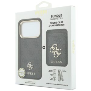 Dėklas Guess 4G su Magsafe pinigine, skirtas iPhone 18 Pro / 17 Pro, juodas - Image 9