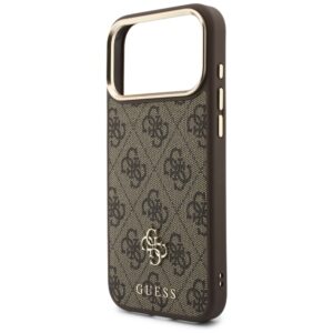 Dėklas Guess 4G su pinigine ir dirželiu MagSafe, skirtas iPhone 18 Pro / 17 Pro, rudas - Image 6