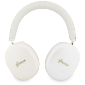 Ausinės Guess Metallic Effect Metal Script Logo Bluetooth ENC smėlio spalvos - Image 4