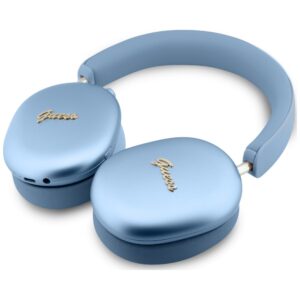 „Over-ear“ Guess Metallic Effect Metal Script Logo „Bluetooth“ ENC mėlynos spalvos - Image 5