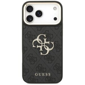 Dėklas Guess 4G Big 4G Classic Logo Big Strap Metal Buttons, skirtas iPhone 18 Pro / 17 Pro, juodas - Image 3