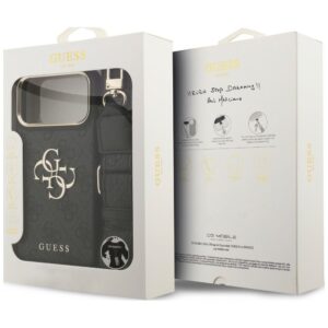 Dėklas Guess 4G Big 4G Classic Logo Big Strap Metal Buttons, skirtas iPhone 18 Pro / 17 Pro, juodas - Image 9