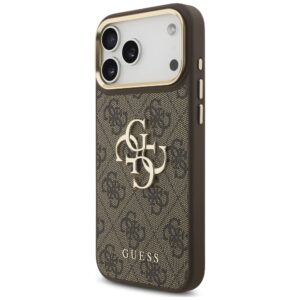 Dėklas Guess 4G Big 4G Classic Logo Big su dirželiu ir metalinėmis sagomis, skirtas iPhone 18 Pro / 17 Pro, rudas - Image 2