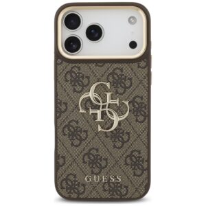 Dėklas Guess 4G Big 4G Classic Logo Big su dirželiu ir metalinėmis sagomis, skirtas iPhone 18 Pro / 17 Pro, rudas - Image 3