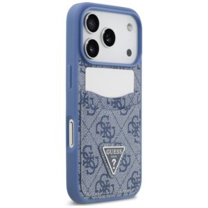 Dėklas Guess 4G Double Card Triangle, skirtas iPhone 18 Pro / 17 Pro, mėlynas - Image 4