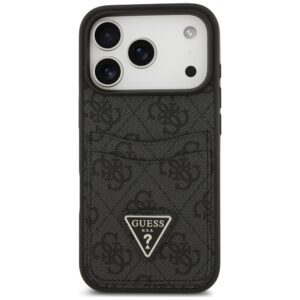 Dėklas Guess 4G Double Card Triangle, skirtas iPhone 18 Pro / 17 Pro, juodas - Image 3