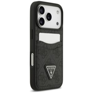 Dėklas Guess 4G Double Card Triangle, skirtas iPhone 18 Pro / 17 Pro, juodas - Image 4