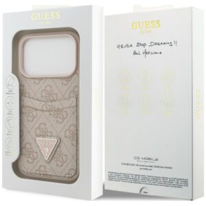Dėklas Guess 4G Double Card Triangle, skirtas iPhone 18 Pro / 17 Pro, rožinis - Image 8