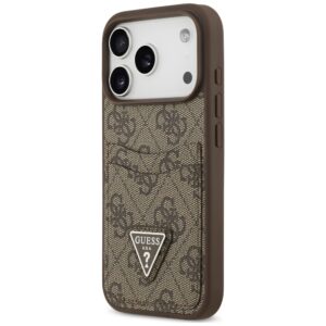 Dėklas Guess 4G Double Card Triangle, skirtas iPhone 18 Pro / 17 Pro, rudas - Image 2