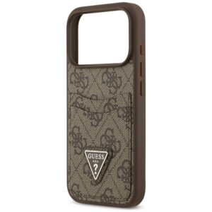 Dėklas Guess 4G Double Card Triangle, skirtas iPhone 18 Pro / 17 Pro, rudas - Image 6