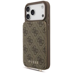 Dėklas Guess 4G Cardslots & Magnetic Closure Crossbody, skirtas iPhone 18 Pro Max / 17 Pro Max, rudas - Image 2