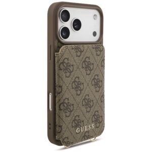 Dėklas Guess 4G Cardslots & Magnetic Closure Crossbody, skirtas iPhone 18 Pro Max / 17 Pro Max, rudas - Image 3