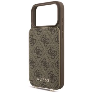 Dėklas Guess 4G Cardslots & Magnetic Closure Crossbody, skirtas iPhone 18 Pro Max / 17 Pro Max, rudas - Image 6