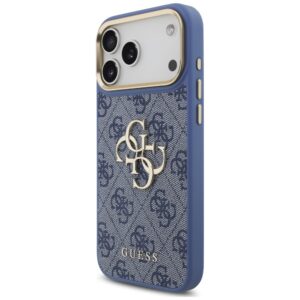 Dėklas Guess 4G Big 4G Classic Logo Big Strap Metal Buttons, skirtas iPhone 18 Pro Max / 17 Pro Max, mėlynas - Image 2