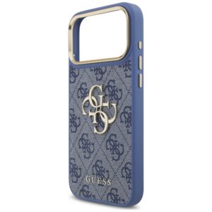 Dėklas Guess 4G Big 4G Classic Logo Big Strap Metal Buttons, skirtas iPhone 18 Pro Max / 17 Pro Max, mėlynas - Image 6