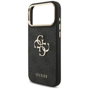 Dėklas Guess 4G Big 4G Classic Logo Big Strap Metal Buttons, skirtas iPhone 18 Pro Max / 17 Pro Max, juodas - Image 6