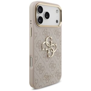 Dėklas Guess 4G Big 4G Classic Logo Big Strap Metal Buttons, skirtas iPhone 18 Pro Max / 17 Pro Max, rožinis - Image 4