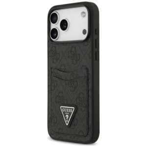 Dėklas Guess 4G Double Card Triangle, skirtas iPhone 18 Pro Max / 17 Pro Max, juodas - Image 2