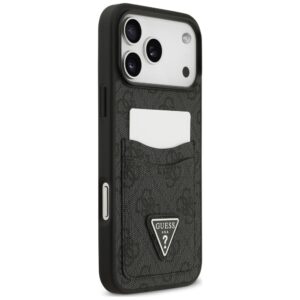Dėklas Guess 4G Double Card Triangle, skirtas iPhone 18 Pro Max / 17 Pro Max, juodas - Image 4