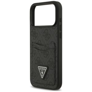 Dėklas Guess 4G Double Card Triangle, skirtas iPhone 18 Pro Max / 17 Pro Max, juodas - Image 6