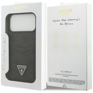 Dėklas Guess 4G Double Card Triangle, skirtas iPhone 18 Pro Max / 17 Pro Max, juodas - Image 8