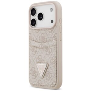 Dėklas Guess 4G Double Card Triangle, skirtas iPhone 18 Pro Max / 17 Pro Max, rožinis - Image 2