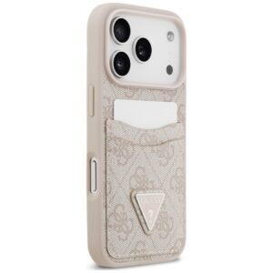Dėklas Guess 4G Double Card Triangle, skirtas iPhone 18 Pro Max / 17 Pro Max, rožinis - Image 4
