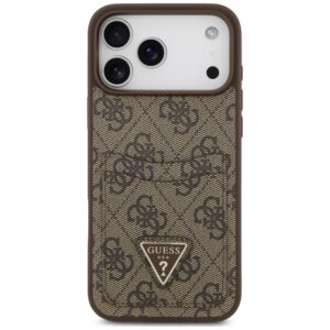 Dėklas Guess 4G Double Card Triangle, skirtas iPhone 18 Pro Max / 17 Pro Max, rudas - Image 3