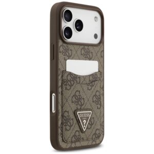 Dėklas Guess 4G Double Card Triangle, skirtas iPhone 18 Pro Max / 17 Pro Max, rudas - Image 4
