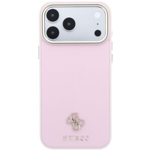 Dėklas Guess Saffiano Small 4G & Classic Logo MagSafe, skirtas iPhone 18 Pro / 17 Pro, rožinis - Image 3