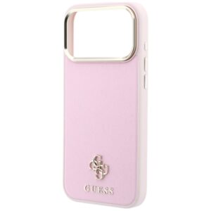 Dėklas Guess Saffiano Small 4G & Classic Logo MagSafe, skirtas iPhone 18 Pro / 17 Pro, rožinis - Image 6