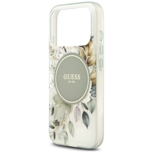 Dėklas Guess IML Flower & Tonal Circle MagSafe, skirtas iPhone 18 Pro / 17 Pro, žalias - Image 6