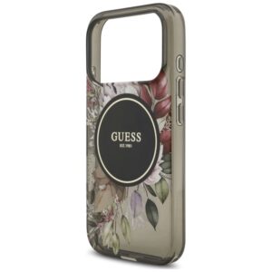 Dėklas Guess IML Flowers Pearl Strap MagSafe, skirtas iPhone 18 Pro / 17 Pro, juodas - Image 6