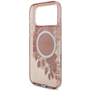 Dėklas Guess IML Flowers Pearl Strap MagSafe, skirtas iPhone 18 Pro / 17 Pro, rožinis - Image 7
