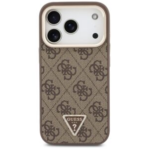Dėklas Guess 4G PU Triangle Logo & Stand Camera Magsafe, skirtas iPhone 18 Pro / 17 Pro, rudas - Image 3