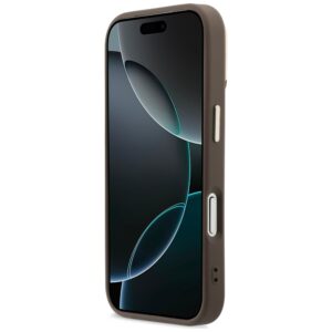 Dėklas Guess 4G PU Triangle Logo & Stand Camera Magsafe, skirtas iPhone 18 Pro / 17 Pro, rudas - Image 5