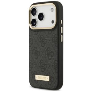 Dėklas Guess 4G Logo Plate MagSafe, skirtas iPhone 18 Pro / 17 Pro, juodas - Image 2