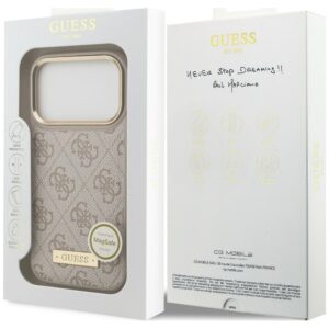 Dėklas Guess 4G Logo Plate MagSafe, skirtas iPhone 18 Pro / 17 Pro, rožinis - Image 8