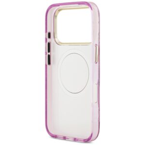 Dėklas Guess IML Glitter Flowers Triangle MagSafe, skirtas iPhone 18 Pro Max / 17 Pro Max, violetinis - Image 7