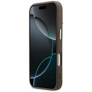 Dėklas Guess 4G PU Triangle Logo & Stand su kamera ir Magsafe funkcija, skirtas iPhone 18 Pro Max / 17 Pro Max, rudas - Image 5