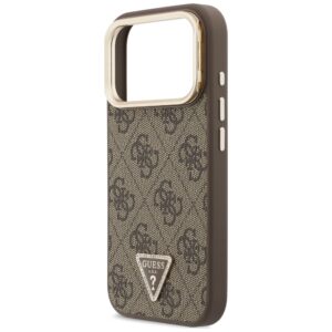 Dėklas Guess 4G PU Triangle Logo & Stand su kamera ir Magsafe funkcija, skirtas iPhone 18 Pro Max / 17 Pro Max, rudas - Image 6