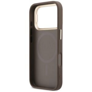 Dėklas Guess 4G PU Triangle Logo & Stand su kamera ir Magsafe funkcija, skirtas iPhone 18 Pro Max / 17 Pro Max, rudas - Image 7